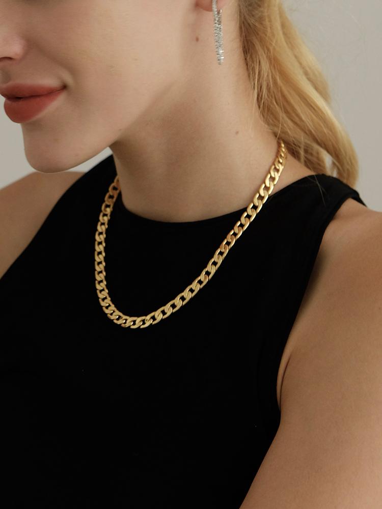

European And American Chain Necklace Female I Ns Tide Niche Hip-hop Gold-plated Wild Simple Cold Wind Clavicle 2021 Chains