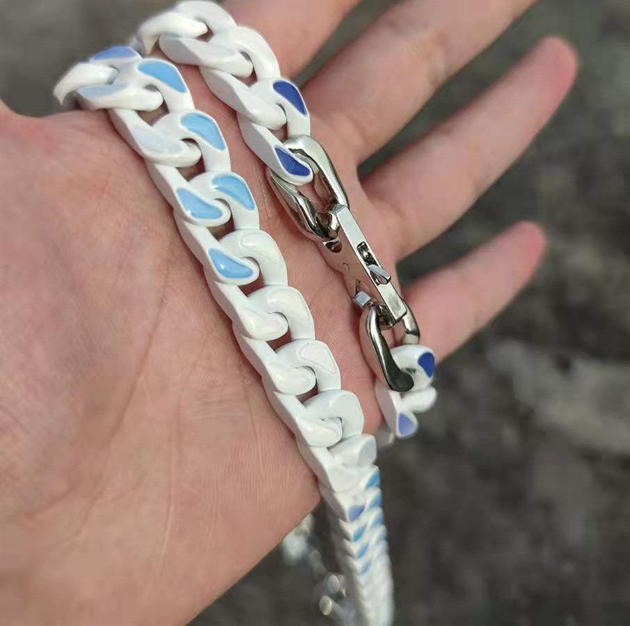 

Stainless Steel Necklace Bright Color Silver Necklace High Quality Silver Metal Chain for Unisex Jewelry Supply