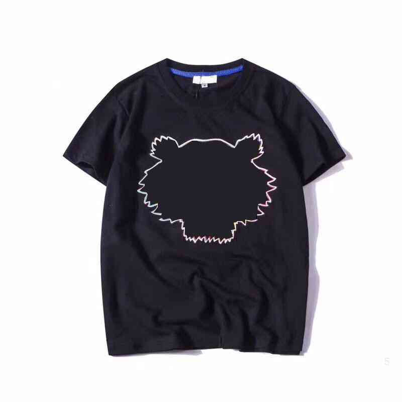 mens t shirt causal summer tee tiger Embroidery paris style couple breathable short-sleeve Asian size S-2XL-image-692814171