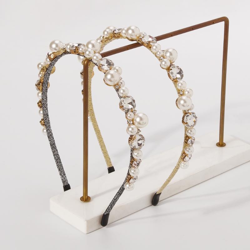 

Hair Clips & Barrettes Fashion Woman's Elegance Temperament Simulation Pearl Wholesale Jewelry Female Rhinestone Engagement Party Accessorie, Golden;silver