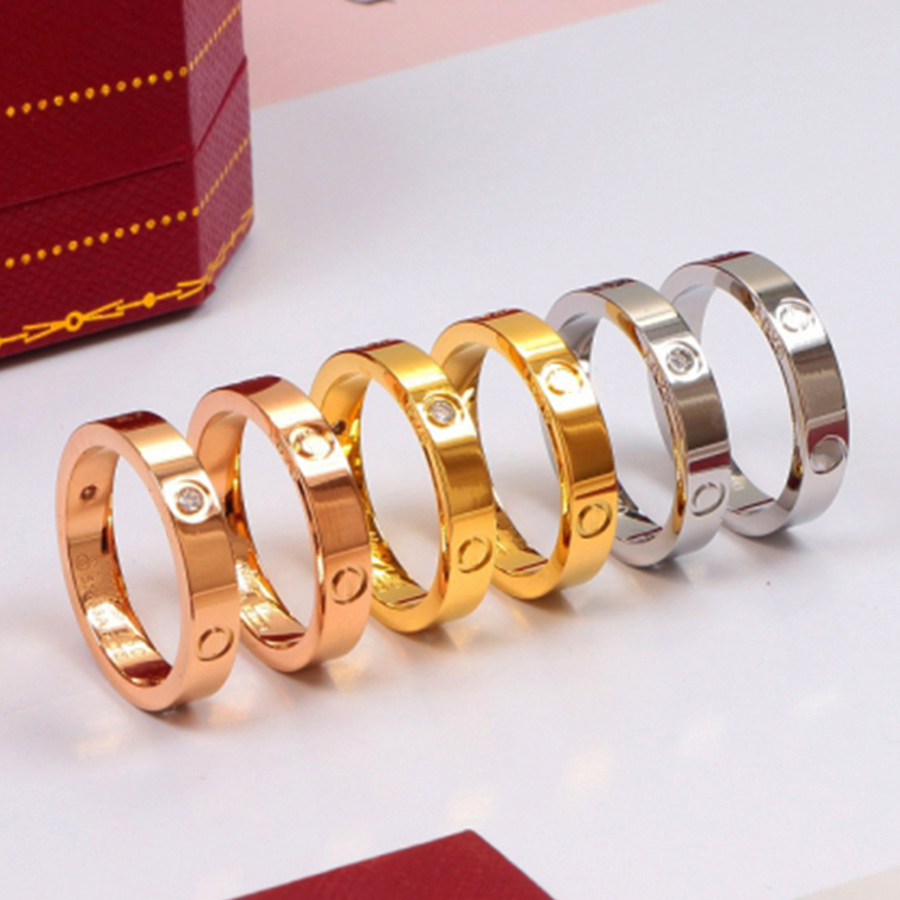 

Classic Love Ring titanium steel men and women Rings High quality top gifts 4mm Size 5-11