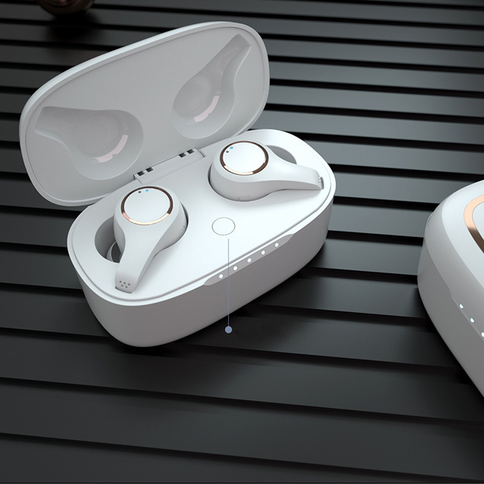 

Same as before Bluetooth Earphones Chip Metal Hinge Wireless Charging Headphones Earbuds