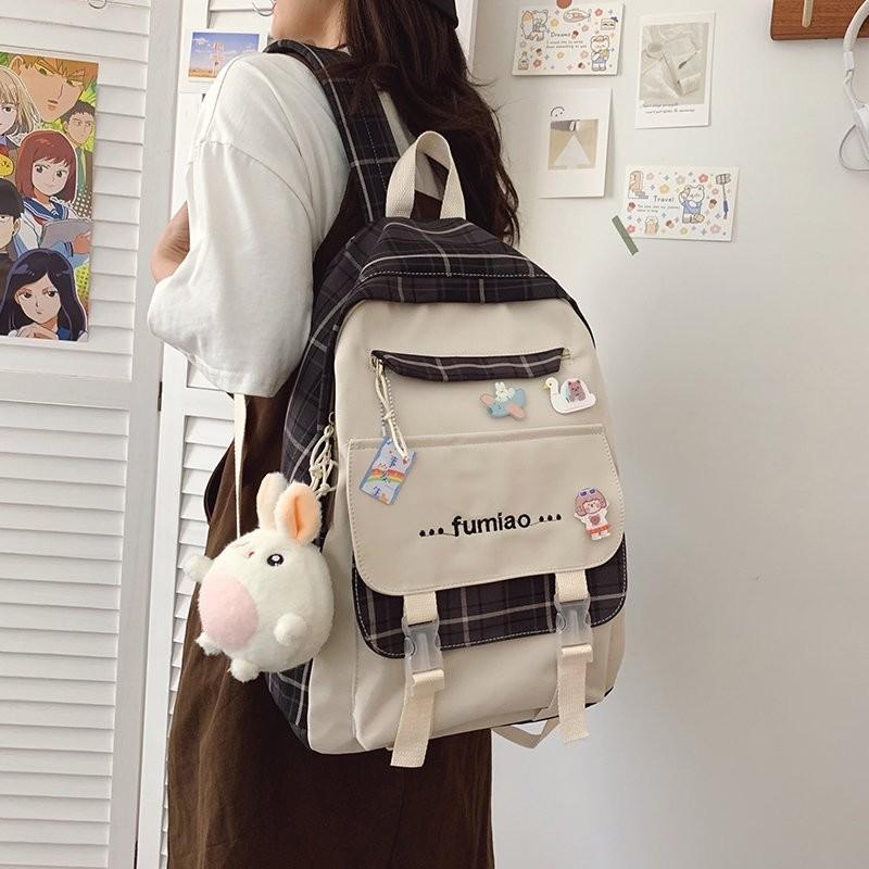 

Summer Trend Backpack Fashion Nylon Women Backpacks Solid Color Bags Teenage Girl School Bag 2021