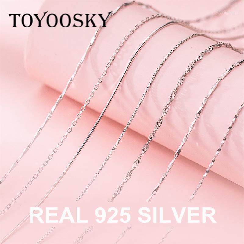 

High Quality 100% 925 Sterling Silver Necklace Fine Jewelry Creative Classic Design Chain Without Pendant For Women Chains