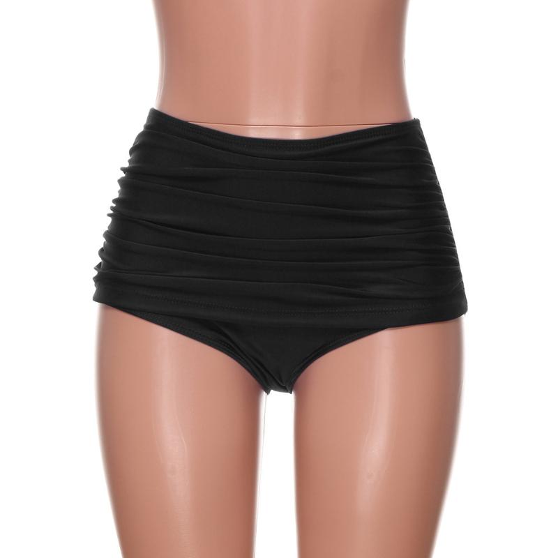 

Women' Swimwear Briefs High Waisted Swim Bikini Bottoms 3 Colors Plus Size Ruched Tankini Swimsuit Biquini 2021