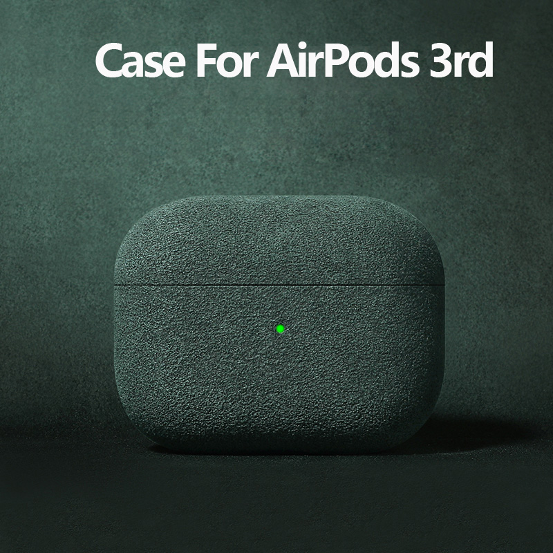 

For Apple Air Pods 3/Pro Case Headset Accessories Italian Luxury Leather Protective Cover for AirPods 3rd Generation 2021 Black green gray Earphone Cases