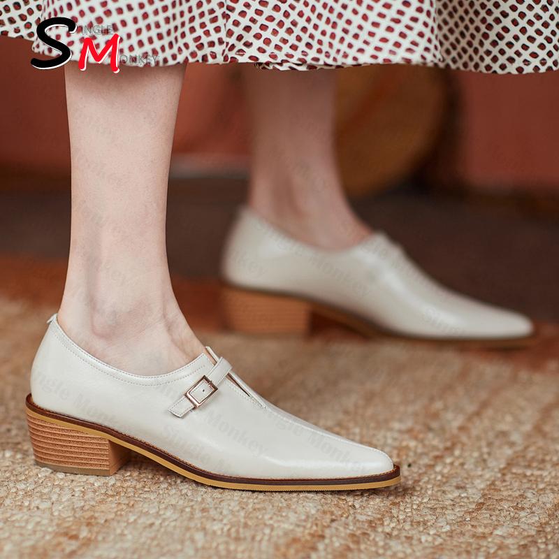 

Dress Shoes Fashion Shallow Woman Spring Autumn Chunky Mature Pointed Toe Pumps Daily Ladies Chaussures, Beige