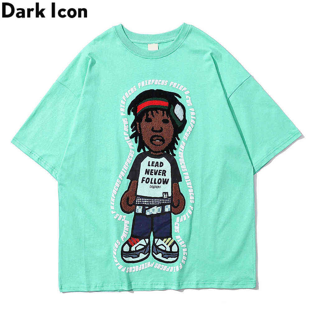 

Printing Hip Hop T-shirt Men Women Summer Oversized Cotton Tshirts Streetwear Men's Tee Shirts 210603, Green