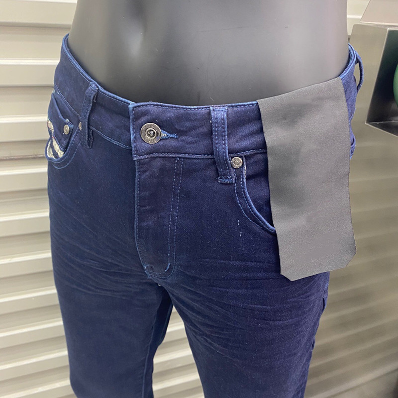 

fashion Button designer mens jeans white graffiti midweight string slim leg Zipper clothing cotton paint Light skinny solid off man pants, Blue