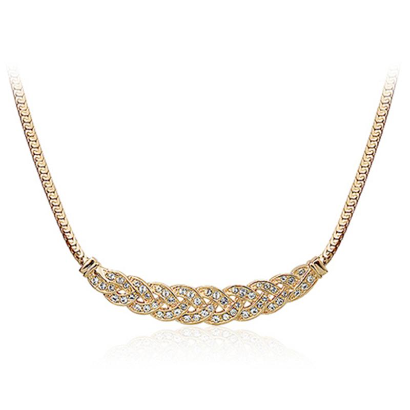 

Pendant Necklaces Austrian Zirconia Crystal Necklace 18KGP Gold Color Women Charm Brand Jewelry (CN005)