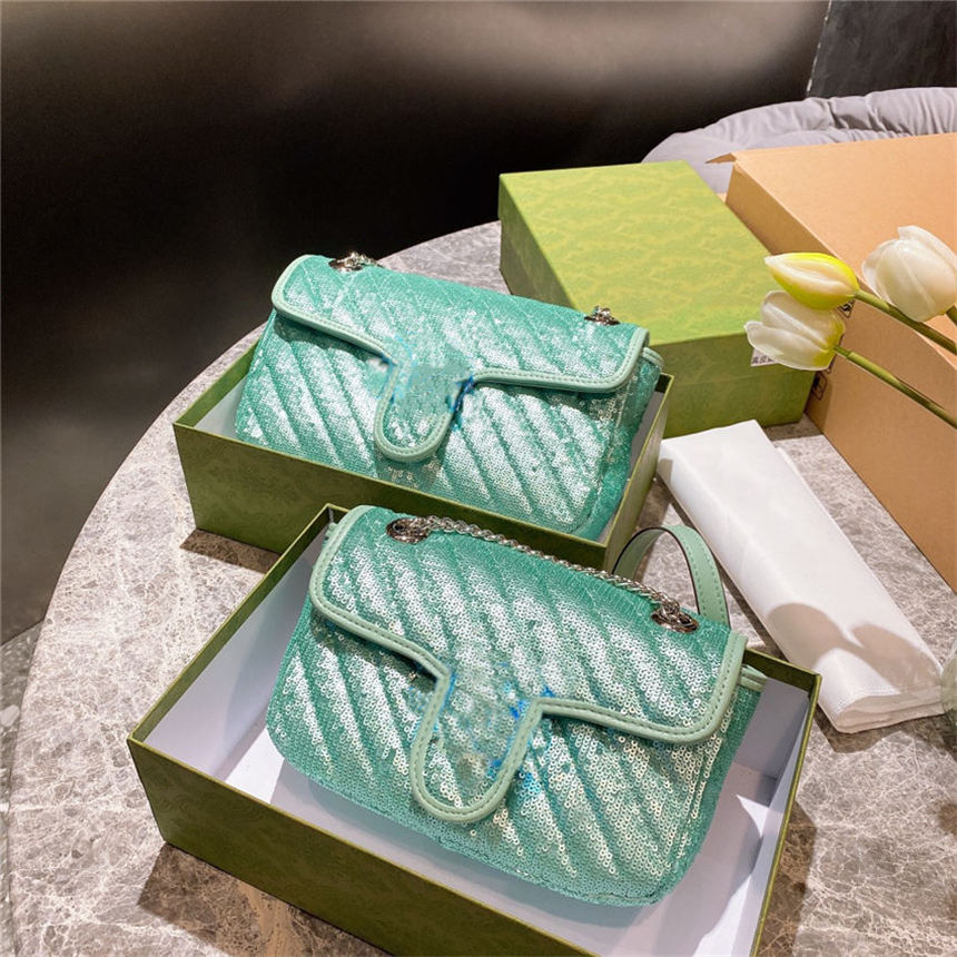 

Classic bags handbag Luxury Designer marmont Messenger Shoulder with Diamond Lattice ripple Buttons cross body Fashion, Champagne