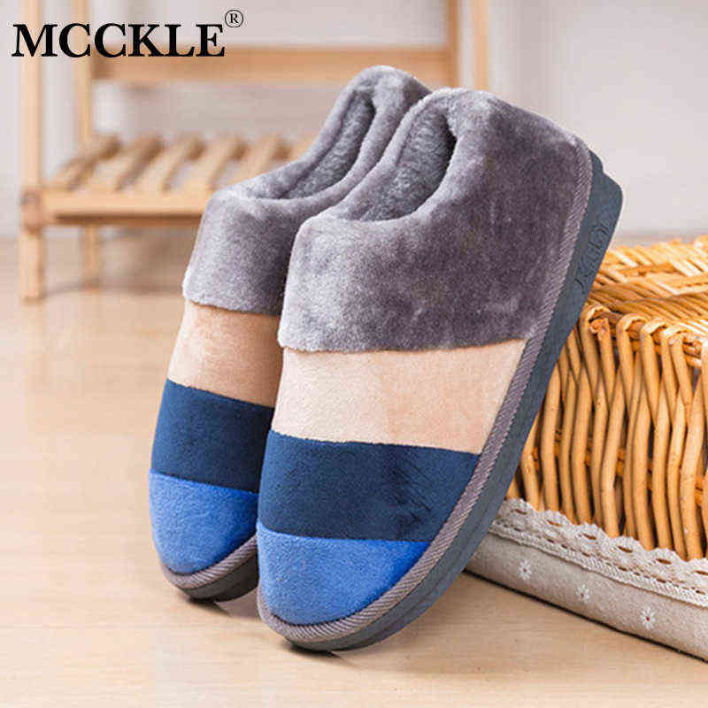 

MCCKLE Women Fur Slippers Ladies Slip On Winter Plush Warm Shoes Woman Indoor Comfort Platform Female Slipper 2020 Comfortable H0827, Purple