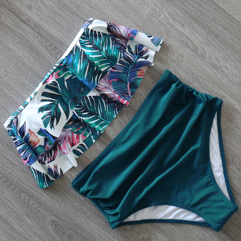 

2021 New Sexy Bikinis Women Swimsuit High Waist Bathing Suit Plus Size Swimwear Push Up Bikini Set Vintage Beach Wear Biquini, White;black