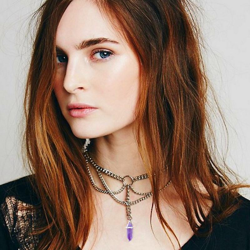 

Chokers Natural Stone Pendant Necklace Choker Necklaces 2021 Fashion Jewelry For Women