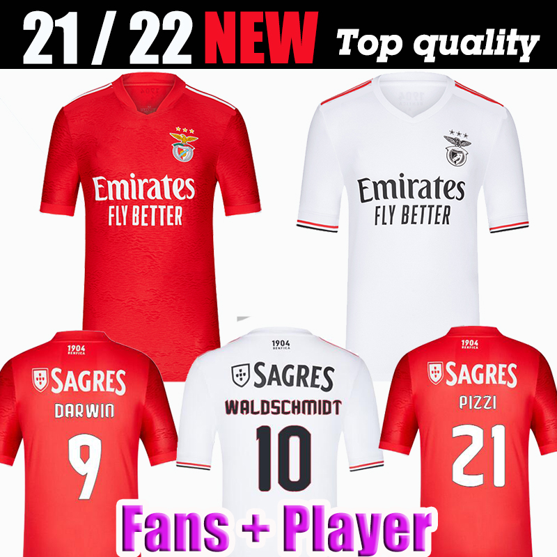 

21 22 EVERTON Benfica Soccer Jersey JONAS GABRIEL Camiseta SEFEROVIC ZIVKOVIC SALVIO ELISEU FEJSA 2021 2022 Player version Football shirts