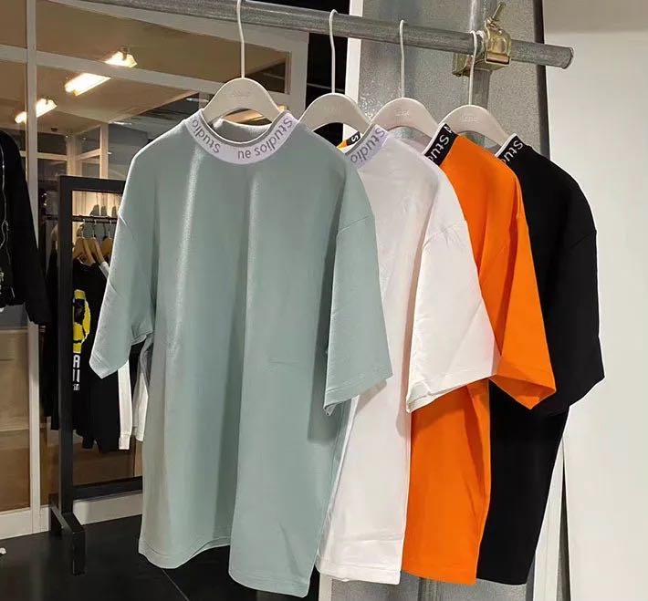

2021 AC Studios Summer New Fashion Women T-Shirts Cotton Chiara Ferrag Sequins Style Trendy Casual Stars Men's T-shirt Short Sleeve Top, Orange