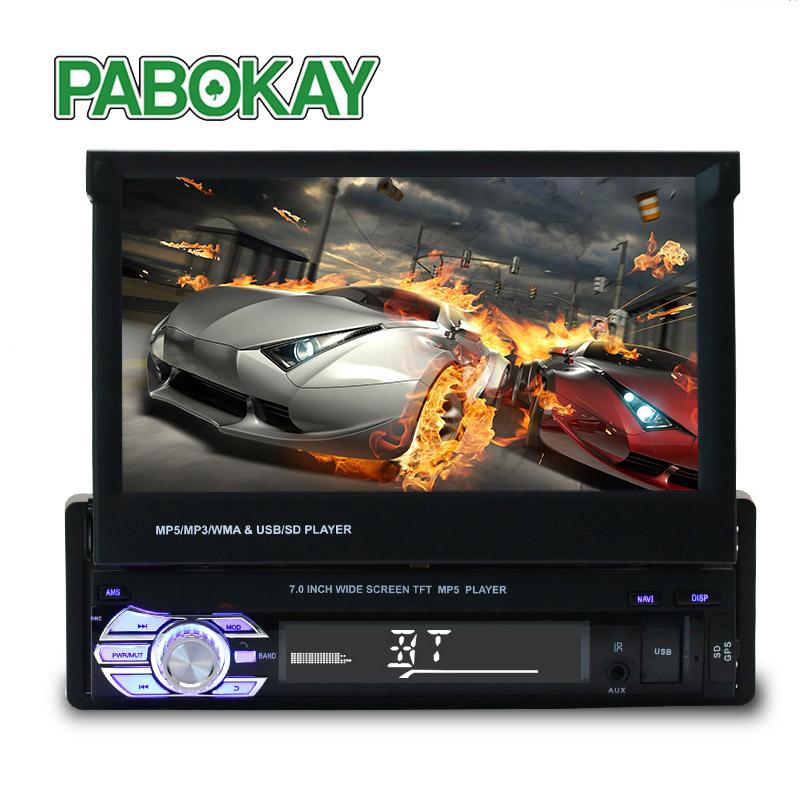 

Player ForCar Radio Stereo Support GPS Navigation Universal 7 Inch Slip Down Touch 1DIN FM Only Bluetooth MP3 MP4 Audio Car Dvd