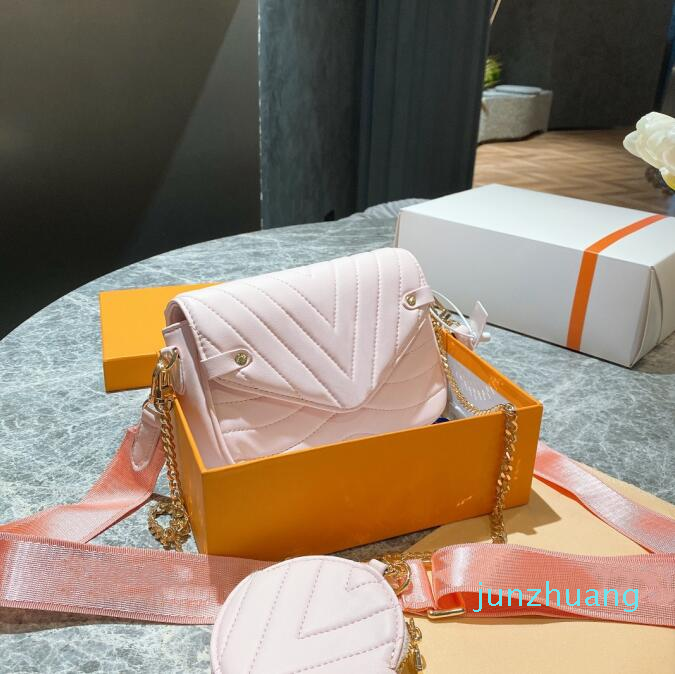 

Designer- Women Handbags Purses Muti Plain Shoulder Bags Fashion Lady Crossbody Bag 2 Pieces Wide Shoulders Straps, Blue