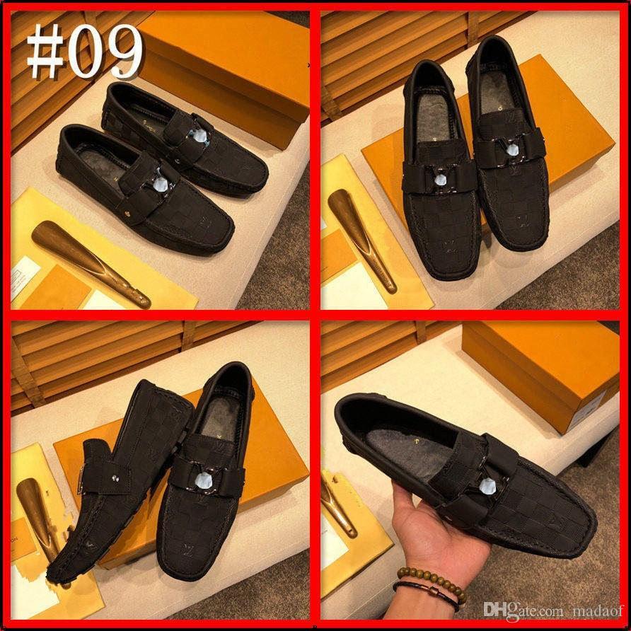 

arrival Low price LUXURY MENS Breathable High Quality CASUALs SHOE DESIGNER GENUINE LEATHER CASUAL SHOES Slip On MEN FASHION Flats LOAFER 22, #38