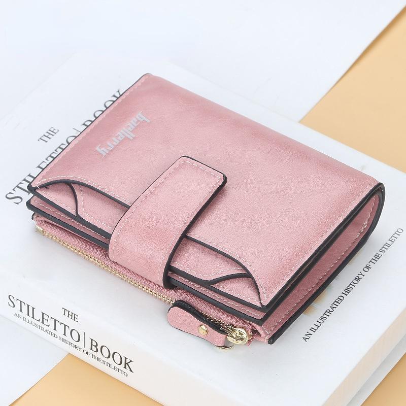

Wallets Men's And Women's Short Korean Version Of Multi-card Buckle Driver's License Card Bag Zipper Coin Purse Men, Black