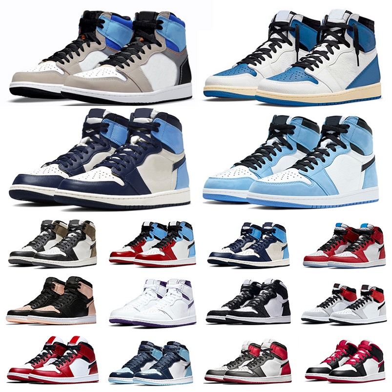 

Jumpman 1 1s Original basketball shoes TS X Fragment Hype Royal Obsidian UNC Fearless University blue Shadow trainer Light Fusion Red men women sports sneakers 36-47, Pay for box