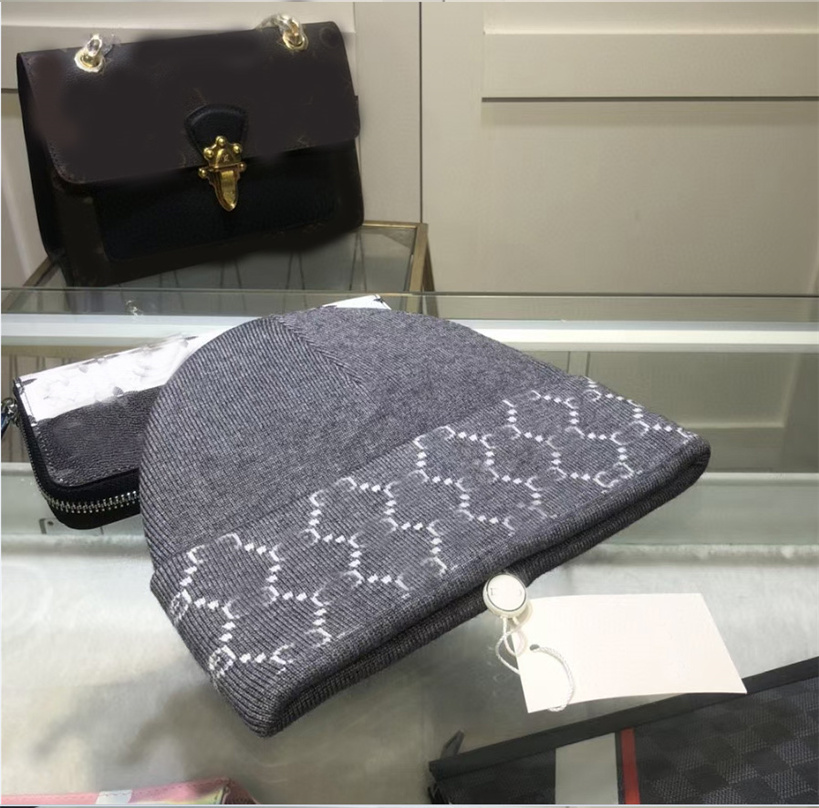 

21www 21ss Fashion high-quality beanie unisex knitted hat winter beanies classical sports skull Caps ladies casual outdoor, Blue;gray
