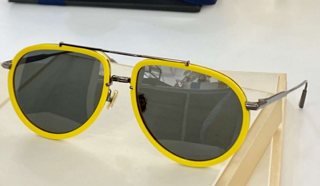 

Yellow Grey Pilot Sunglasses 58mm unisex Fashion Glasses 2021 Gafas de sol UV400 Protection with box, White;black