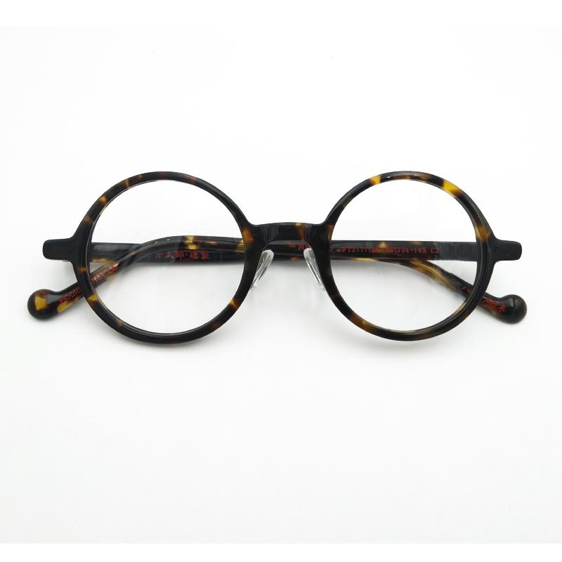 

Fashion Sunglasses Frames Retro Round Glasses Frame With Transparent Lens Ladies Men's Acetate Optical Prescription