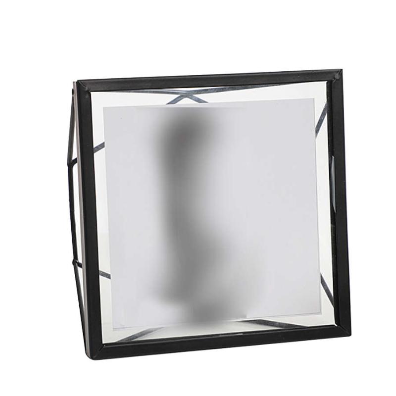 Frames And Mouldings Nordic Geometric Metal Glass Po Frame Creative Wall Decoration Decorative Picture 4 Inch-Black-image-711359286