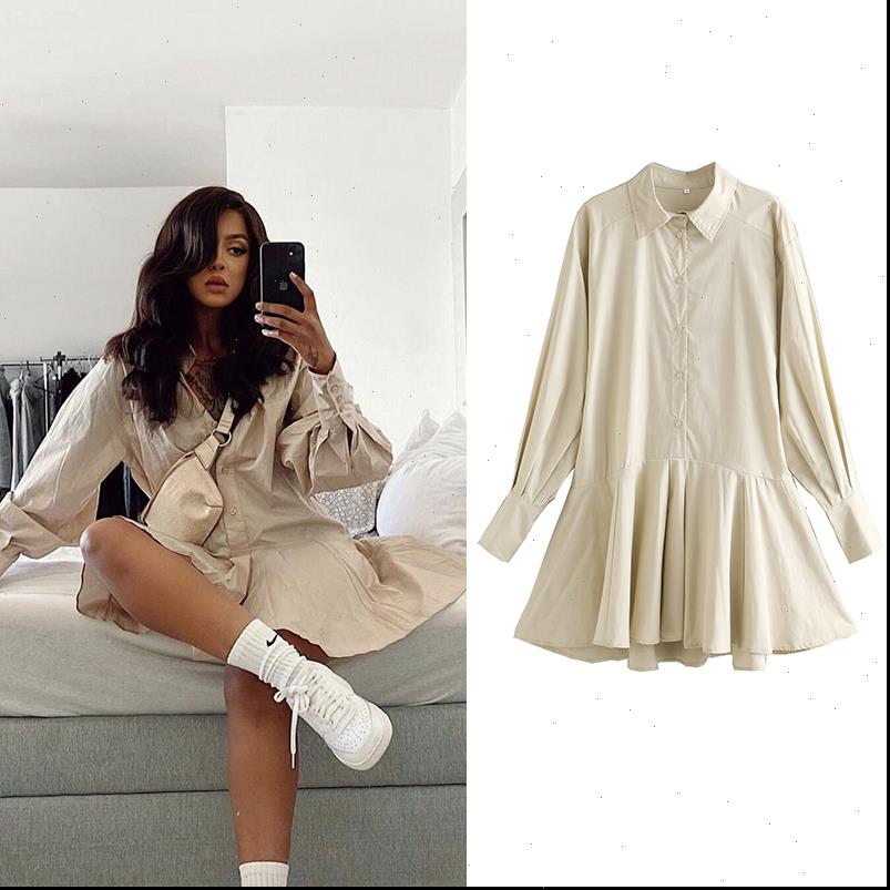 

za office womens dress lady women cotton autumn shirt long sleeve draped a line mini dresses elegant mujer vestidos, Black;gray
