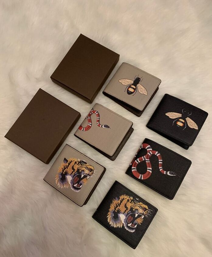 

High quality designers wallets cardholder Paris style luxurys mens snake bee Tiger wallet designers women wallet high-end designe Purse c1, Black tiger