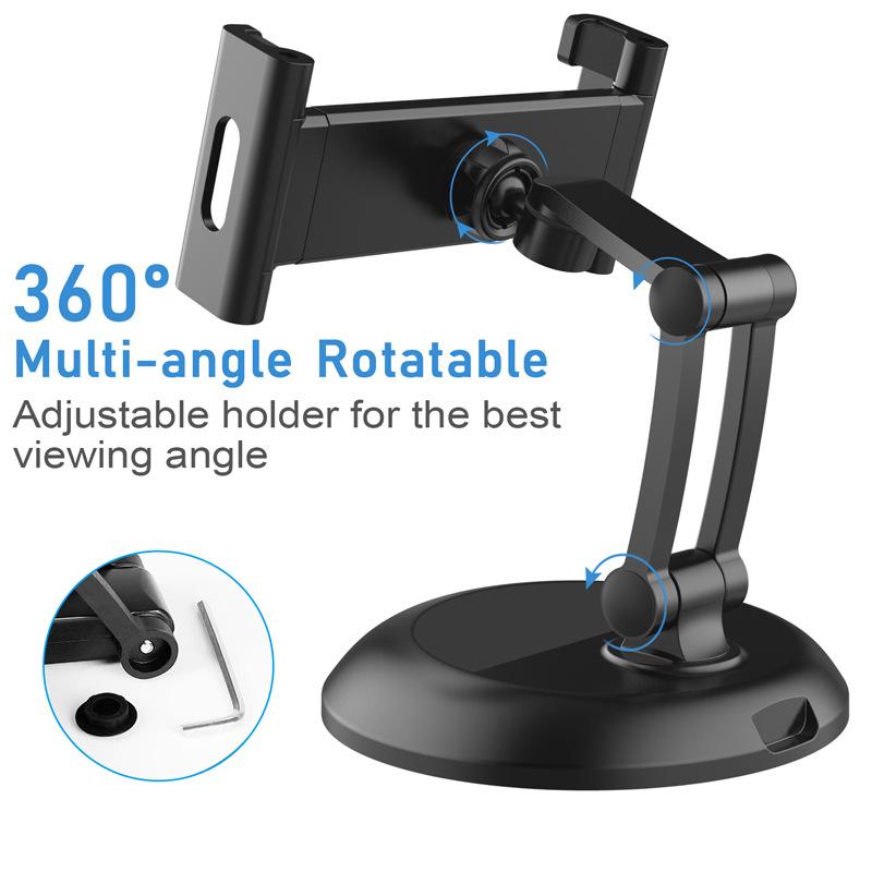 

Cell Phone Mounts & Holders Tablet Stand Wall Desk Mount Fit For 5-10.5 Inch Width Kitchen Metal Bracket Smartphones