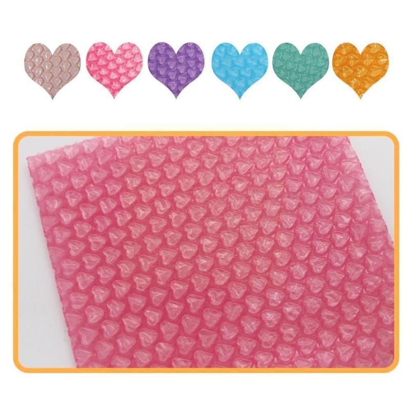 

Gift Wrap 50 Pcs /1 Pack Of Heart-shaped Bubble Film Material Paper Decoration Packaging Inflatable 10*10 Z9s5