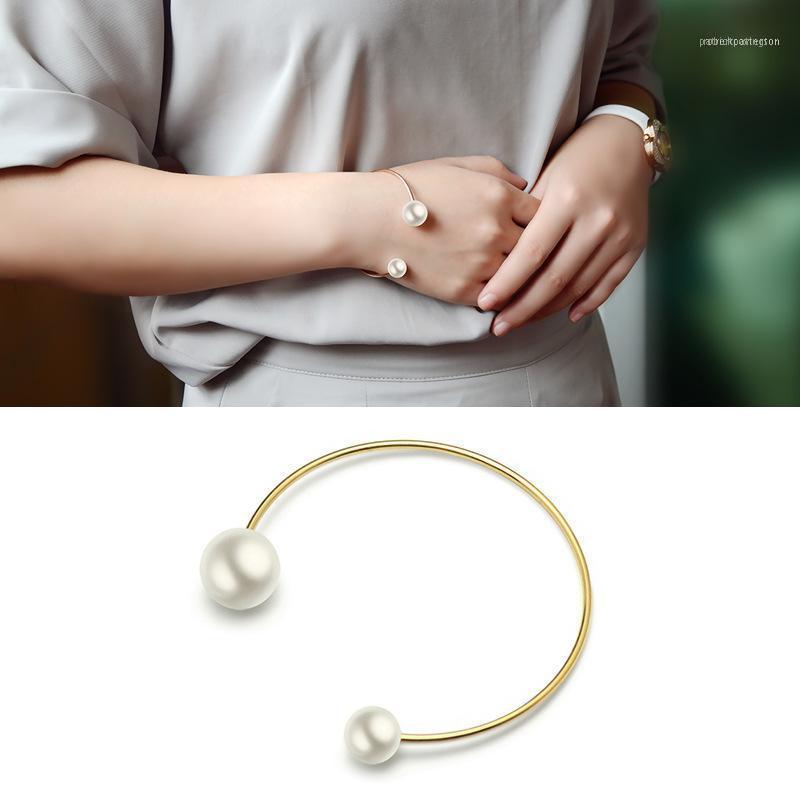 

Bangle Rose Gold Color With Pearl Stainless Steel Luxury Bracelet Jewelry Fashion & For Wome1