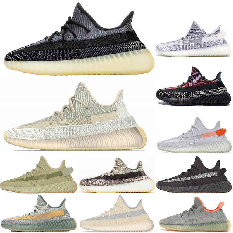 

Pk Version Topsportmarket Designer Shoes Natural Carbon Running Sneaker Women Men V2 Yecheil Fade Kanye West Full Reflective Cinder Shoes