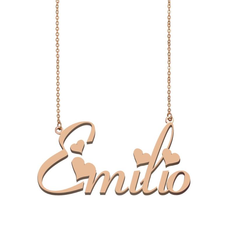 

Pendant Necklaces Emilio Name Necklace , Custom For Women Girls Friends Birthday Wedding Christmas Mother Days Gift