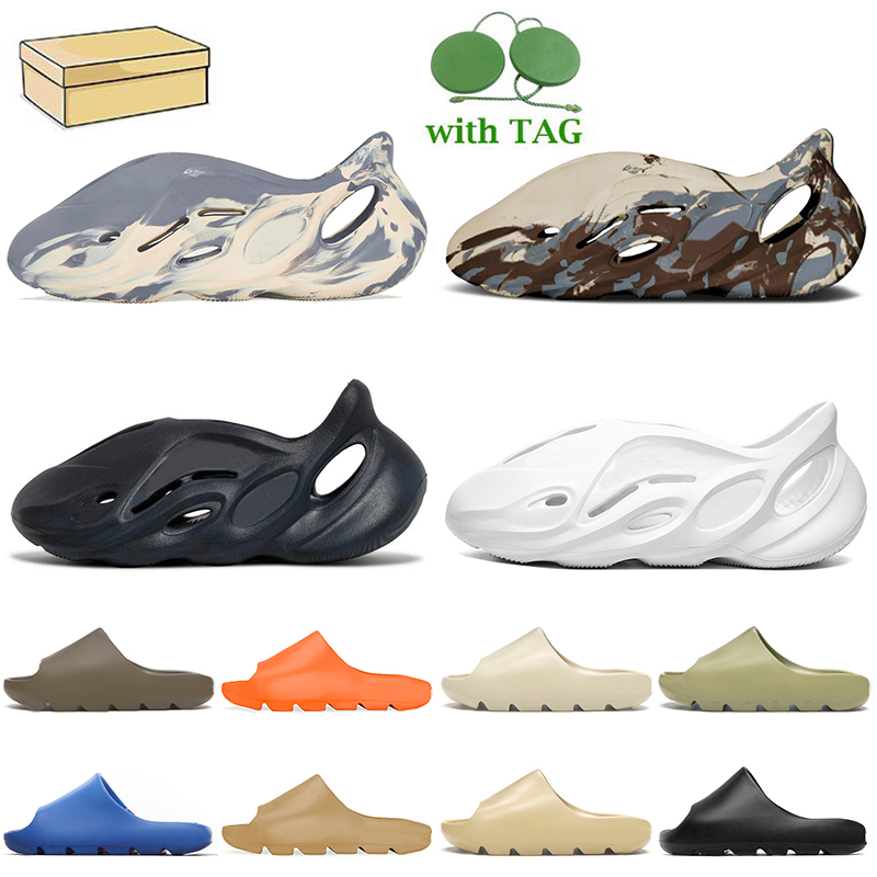 

With Box Slides Women Mens Kanye Designer Slippers Big Size Eur 47 West Mineral Blue MXT Moon Gray Cream Clay Kids Children Resin EVA Foam Runner Slipper Sandals, Item1 travis 36-45