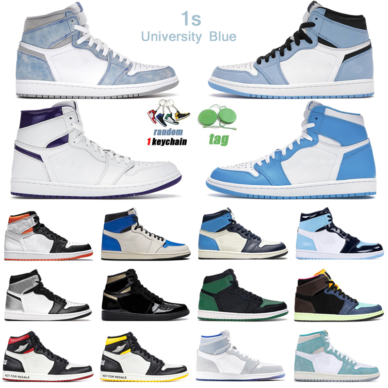 

1s University Blue Basketball Shoes For Men Women 1 Hyper Royal Court Purple UNC Electro Orange Silver Toe mens trainers sport sneakers