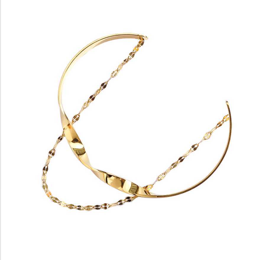 

Unique Design Exquisite Chain with Smooth Twisted Round Double-layer Cuff Bracelet Beautiful Women Bracelets Jewelry Gifts Q0717