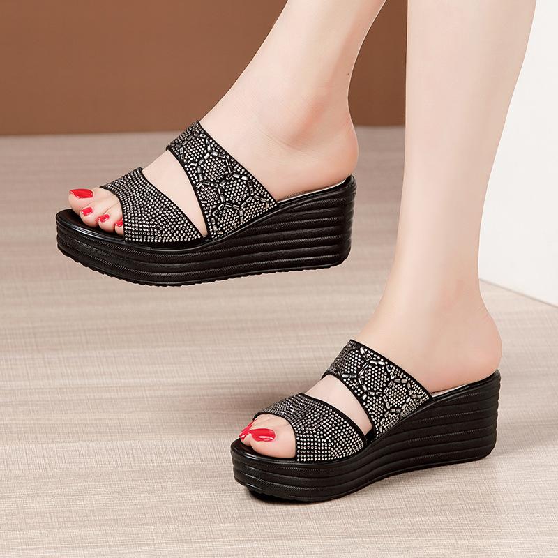 

Sandals Fashion Footwear Women Summer 2021 Platform Wedge Shoes Beach, 7cm heel