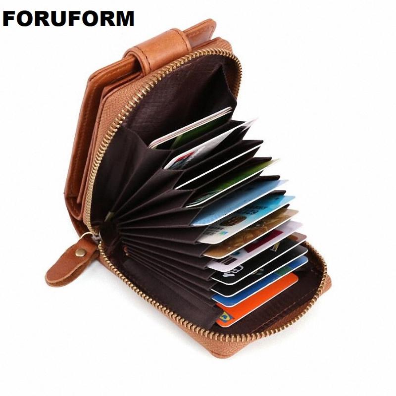 

Wallets Genuine Leather Men Wallet Small Walet Zipper&Hasp Male Short Coin Purse Brand Perse Carteira For Rfid LI-2287, Black