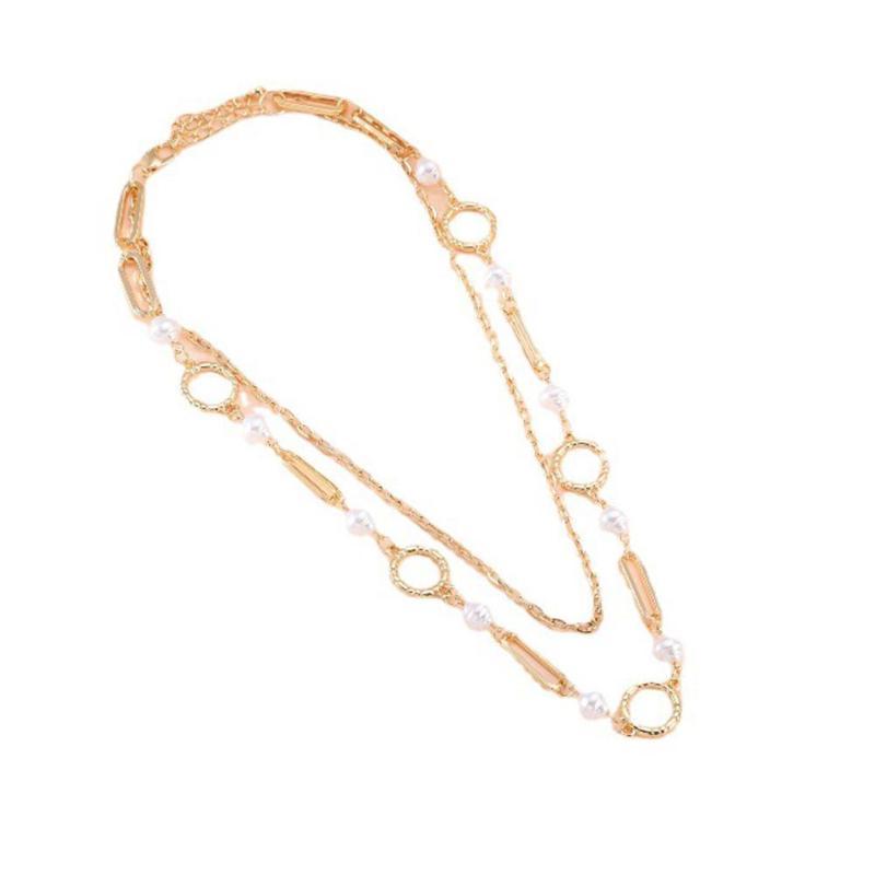 

Baroque Simulated Pearl Necklace Women Toggle Chain Choker Jewelry Statement 2021 Trend Fashion Multilay C5V0 Chokers