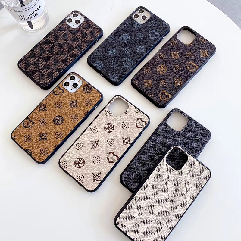 

Luxury Geometric Lattice Pattern Leather Phone Case For iPhone 12 11 Pro XR X XS Max 7 8 Plus Fashion Texture Grid Soft Cover