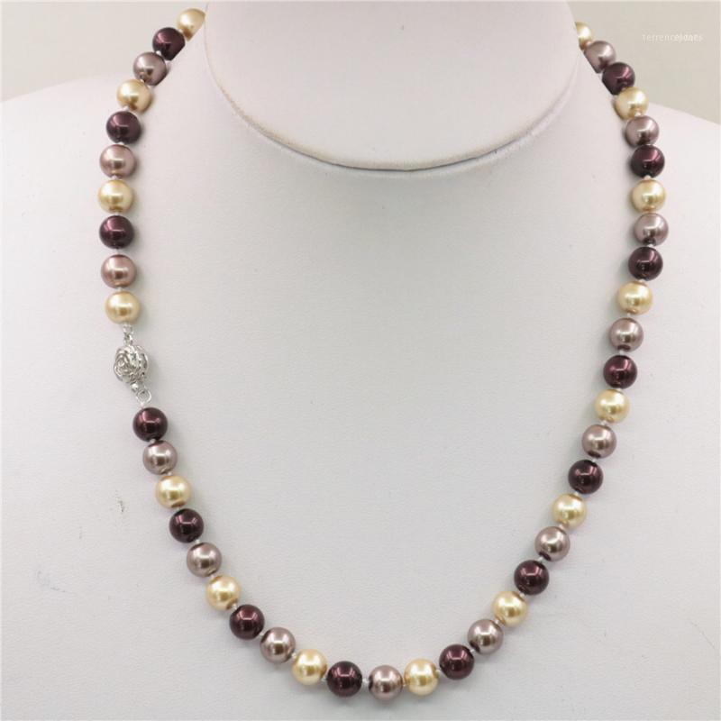 

Chains Accessories 8mm Multicolour Glass Pearl Beads Necklace Bracelet Gifts Women Party Jewelry Making Design 18inch Wholesale1