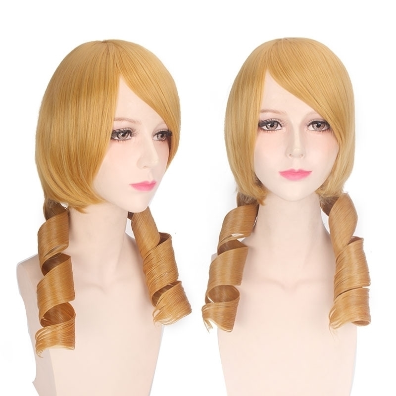 

magic Master Shengda Cosplay girl xiaoyuanba mamei golden curly hair cos animation wig 245, Pl-245