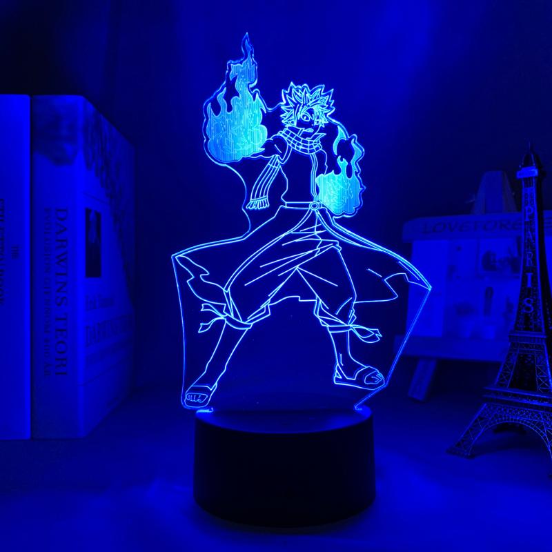

Night Lights Anime Fairy Tail Led Light For Bedroom Decorative Kids Children Birthday Gift Manga Natsu 3d Lamp Bedside