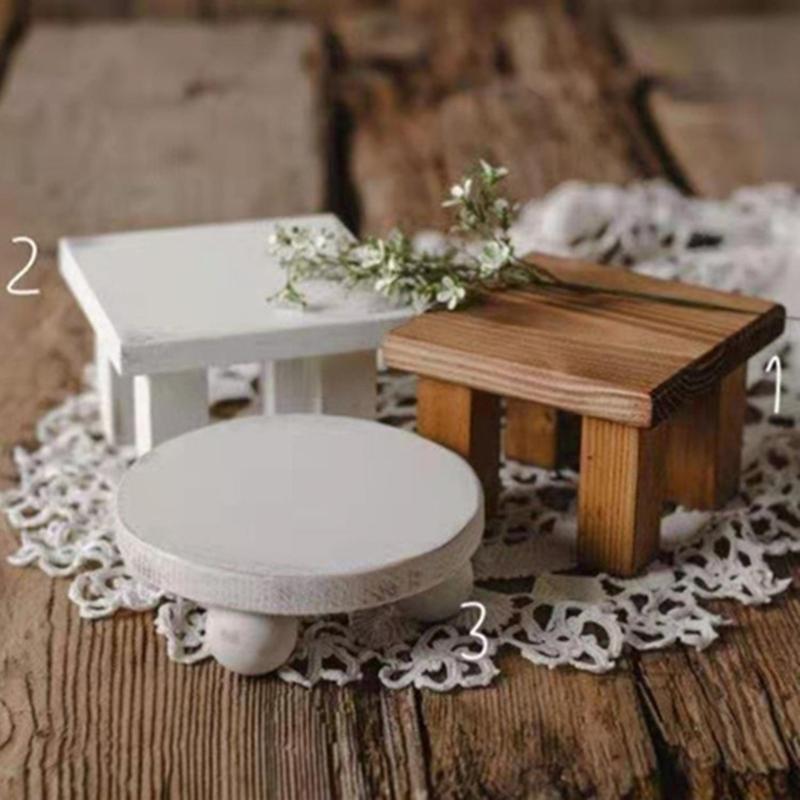 

Stroller Parts & Accessories Born Small Coffee Table Baby Po Shooting Handmade Wooden Little Tea Desk Infant Pograph Props