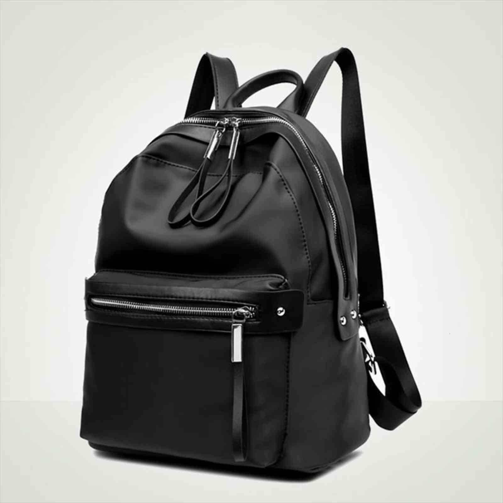 

women backpack black large pu leather mochila femme school bags travel for ladies zipper shoulder bag
