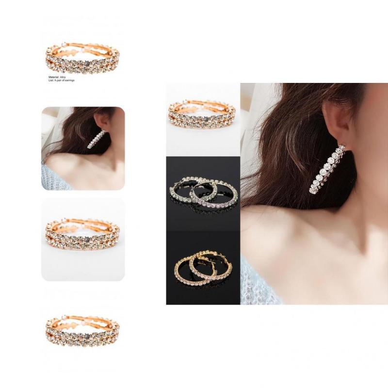 

Hoop & Huggie Vintage 1 Pair Terrific Good Workmanship Women Earrings Symmetric Lady Portable For Work