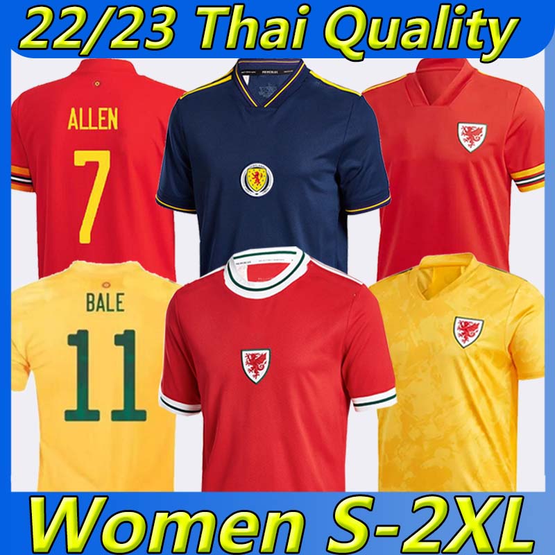 

2022 2023 Wales soccer jerseys Scotland McGINN Home Women BALE JAMES WILSON 21/22/23 RAMSEY ALLEN VOKES MOORE T.ROBERTS maillot de football shirts men uniforms, Black